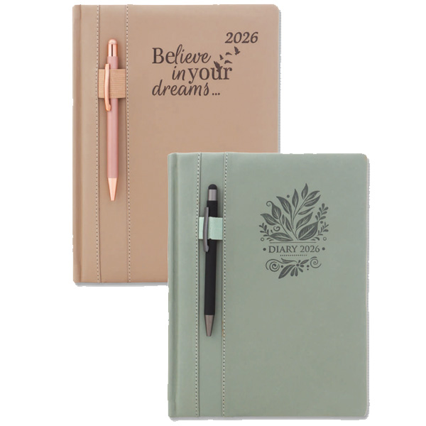 Diary cl-136 - PU Pen Holder Diary