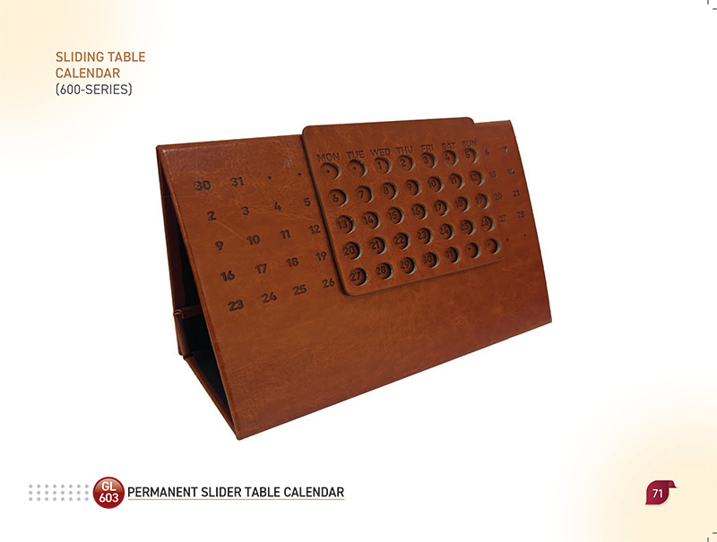 Gl-603 - Sliding Table Calendar